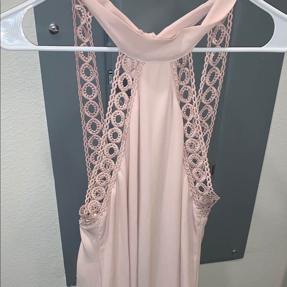 Light pink dress with back cutout